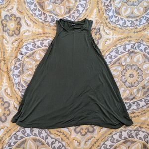 Military Green Tank Midi Dress Aerie